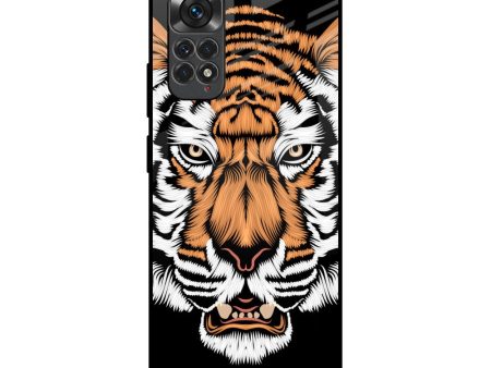 Angry Tiger Glass Case For Redmi Note 11 Sale