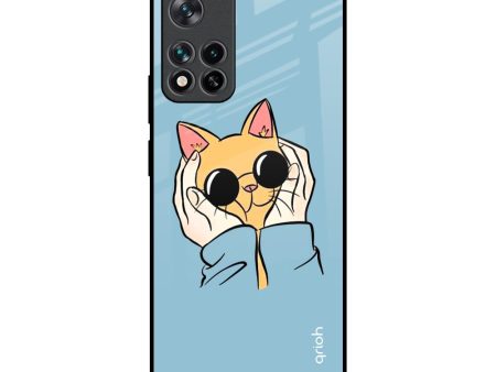 Adorable Cute Kitty Glass Case For Mi 11i Sale