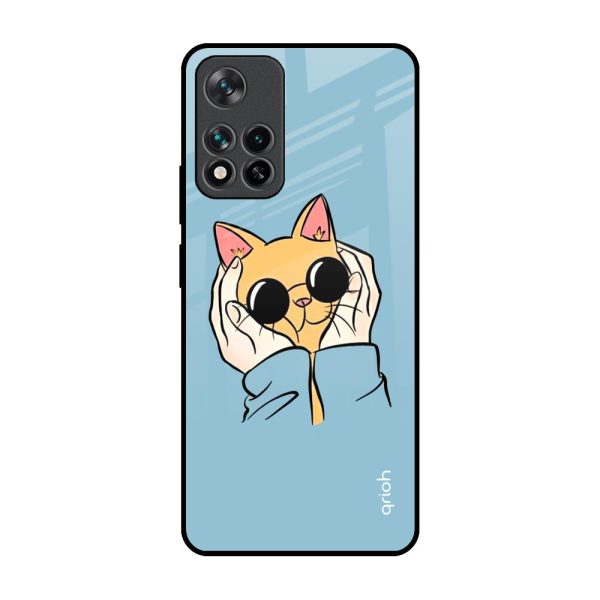 Adorable Cute Kitty Glass Case For Mi 11i Sale