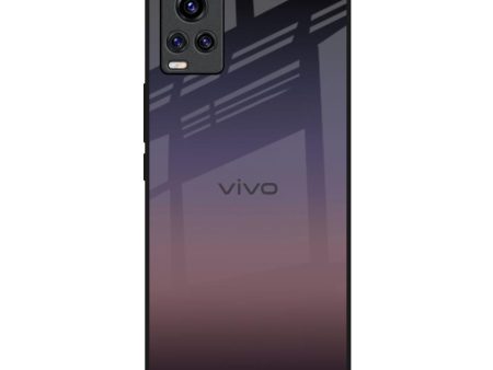 Grey Ombre Glass Case for Vivo Y73 on Sale