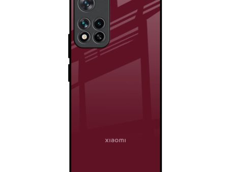 Classic Burgundy Glass Case for Mi 11i HyperCharge Hot on Sale