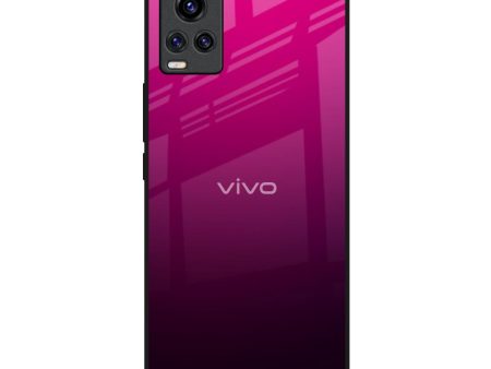 Purple Ombre Pattern Glass Case for Vivo Y73 Online Hot Sale