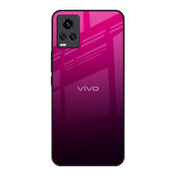 Purple Ombre Pattern Glass Case for Vivo Y73 Online Hot Sale