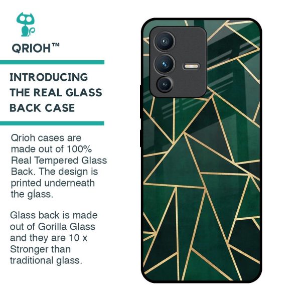 Abstract Green Glass Case For Vivo V23 5G Online Sale