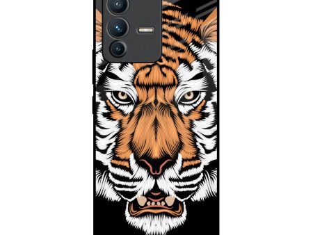 Angry Tiger Glass Case For Vivo V23 5G For Sale