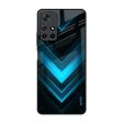 Vertical Blue Arrow Glass Case For Redmi Note 11T 5G For Cheap