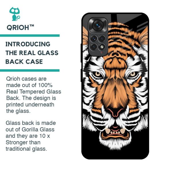 Angry Tiger Glass Case For Redmi Note 11 Sale