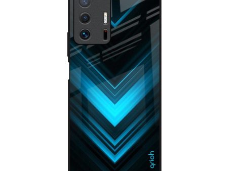 Vertical Blue Arrow Glass Case For Mi 11T Pro 5G For Sale