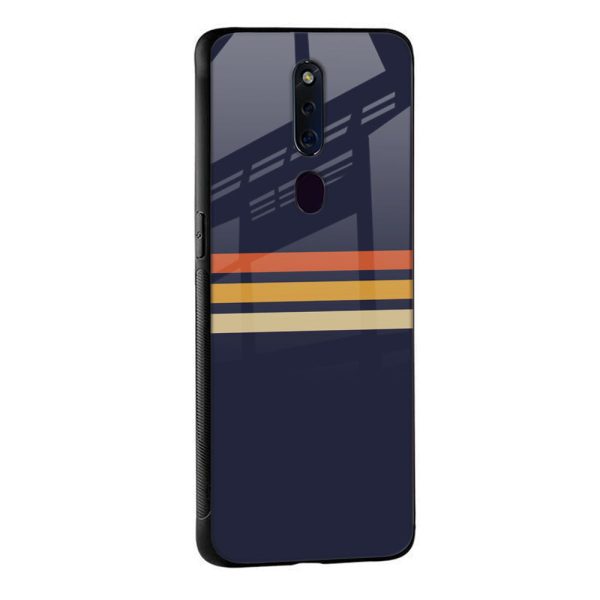 Tricolor Stripes Glass Case For Oppo Reno7 5G Hot on Sale