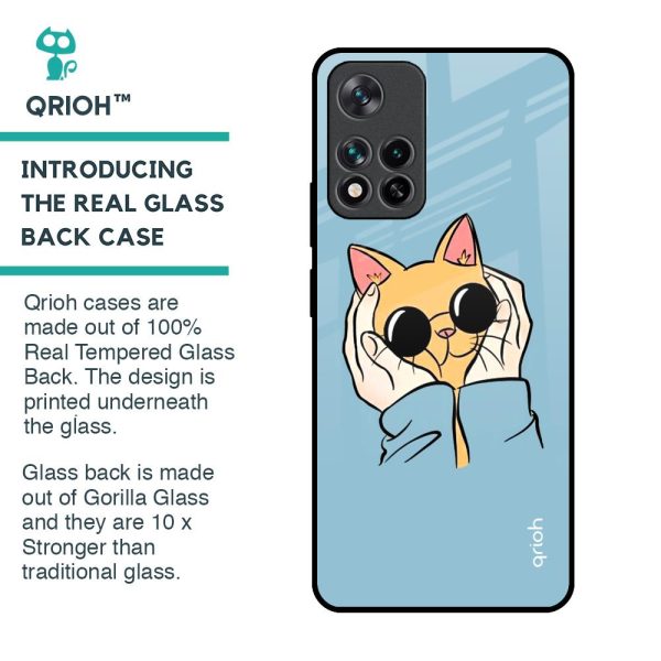 Adorable Cute Kitty Glass Case For Mi 11i Sale