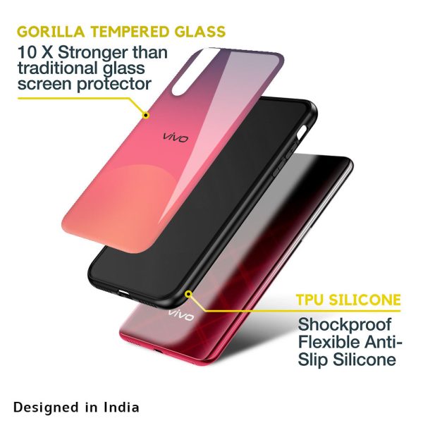 Sunset Orange Glass Case for Vivo Y73 Sale