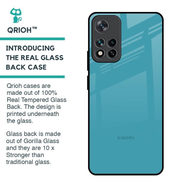 Oceanic Turquiose Glass Case for Mi 11i HyperCharge For Cheap