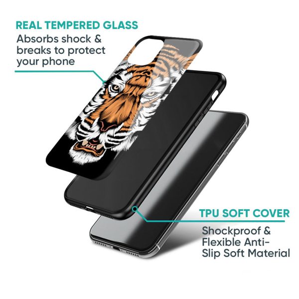 Angry Tiger Glass Case For Vivo V23 5G For Sale