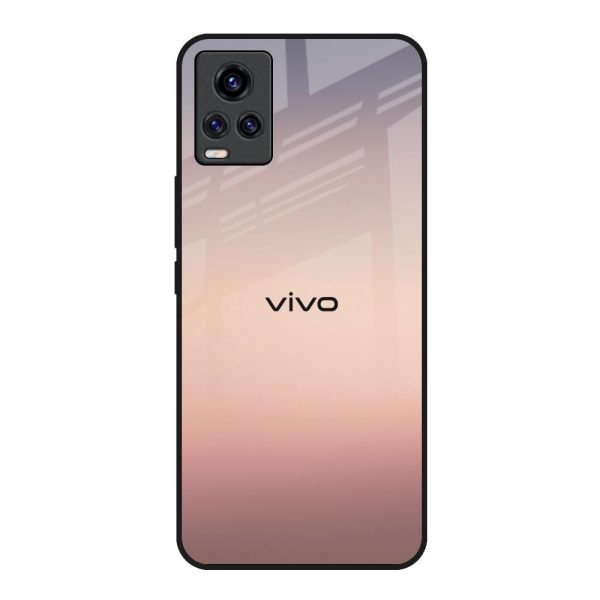 Golden Mauve Glass Case for Vivo Y73 Fashion