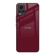 Classic Burgundy Glass Case for Vivo Y73 on Sale