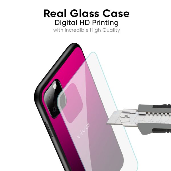 Purple Ombre Pattern Glass Case for Vivo Y73 Online Hot Sale