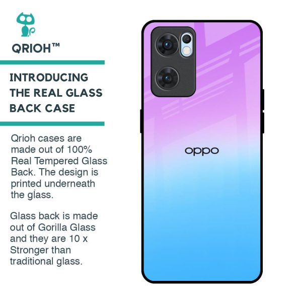 Unicorn Pattern Glass Case for Oppo Reno7 5G Sale