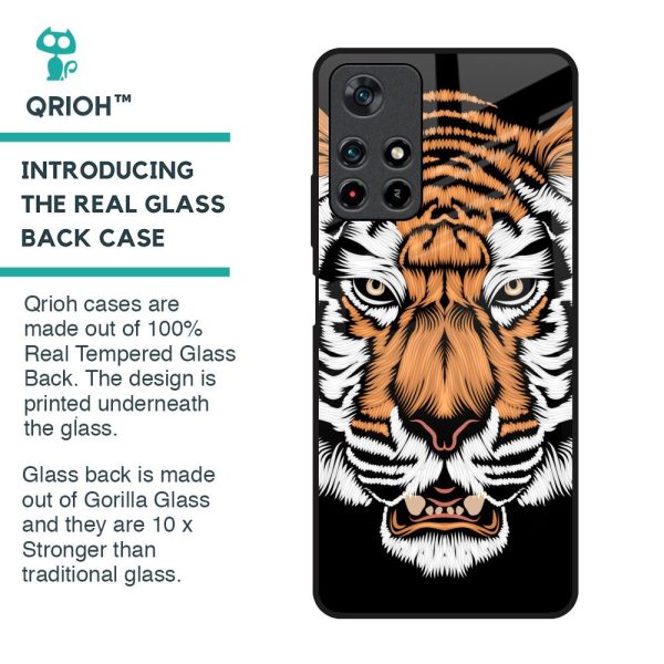 Angry Tiger Glass Case For Poco M4 Pro 5G on Sale