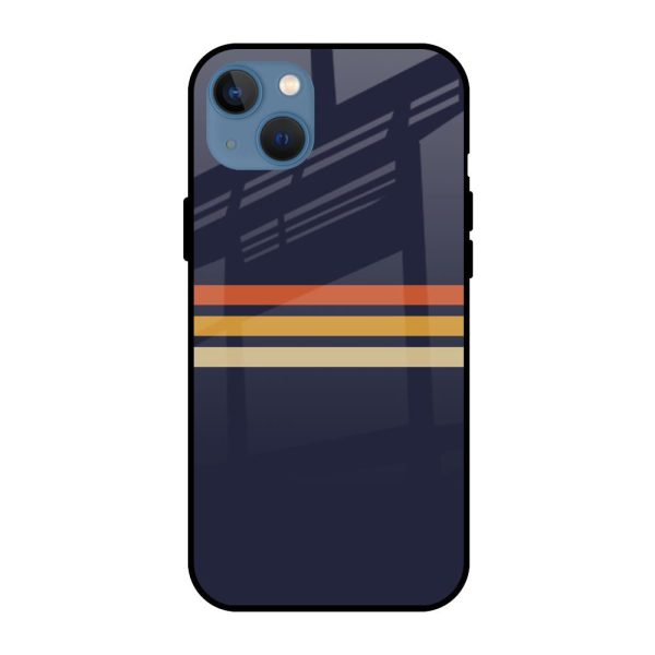 Tricolor Stripes Glass Case For iPhone 13 Cheap