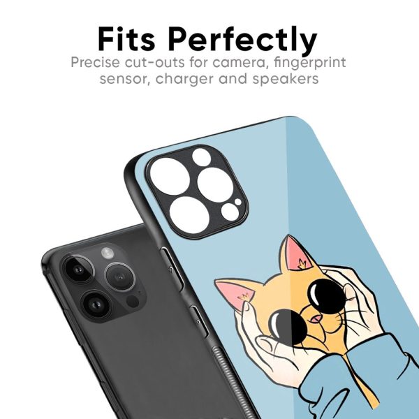 Adorable Cute Kitty Glass Case For iPhone 13 mini For Sale