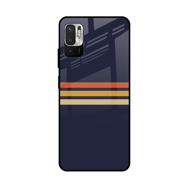 Tricolor Stripes Glass Case For Redmi Note 10T 5G Supply