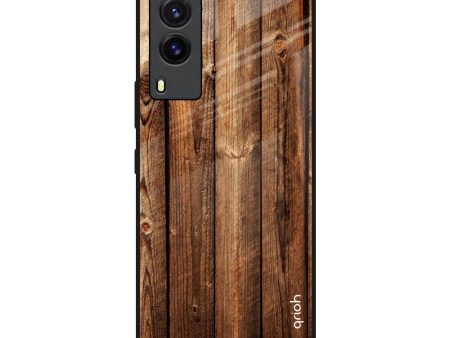 Timber Printed Glass Case for Vivo V21e For Discount