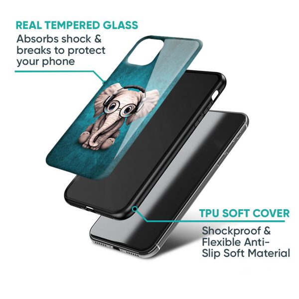 Adorable Baby Elephant Glass Case For Realme 9i Fashion