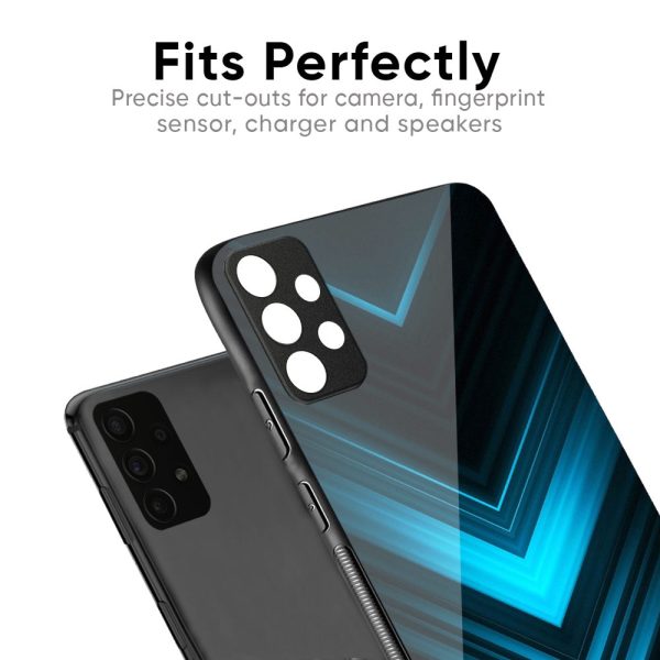 Vertical Blue Arrow Glass Case For Realme 9i Online now