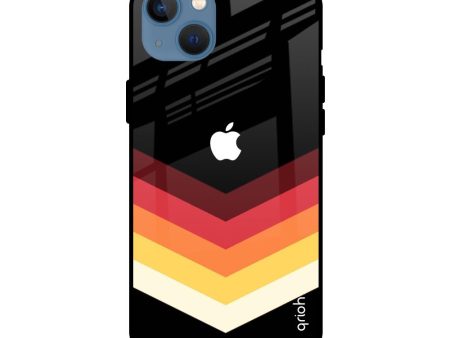 Abstract Arrow Pattern Glass Case For iPhone 13 mini For Cheap