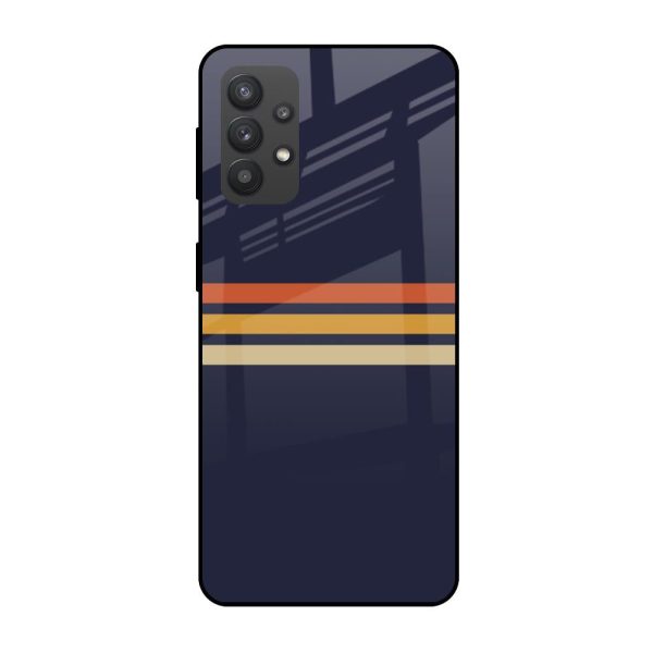 Tricolor Stripes Glass Case For Samsung Galaxy M32 5G Online now