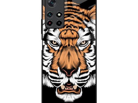 Angry Tiger Glass Case For Redmi Note 11T 5G For Cheap