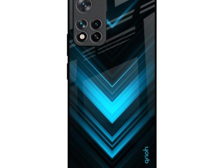 Vertical Blue Arrow Glass Case For Mi 11i Online