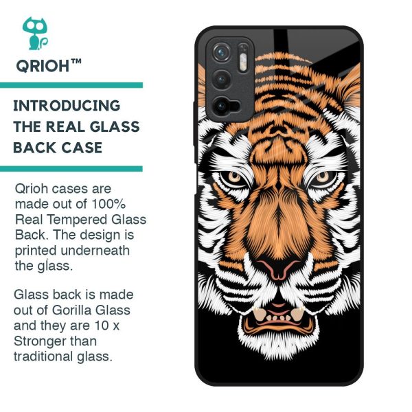 Angry Tiger Glass Case For Redmi Note 10T 5G Online now