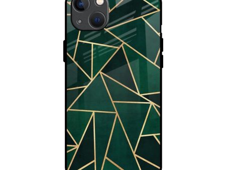 Abstract Green Glass Case For iPhone 13 Online now