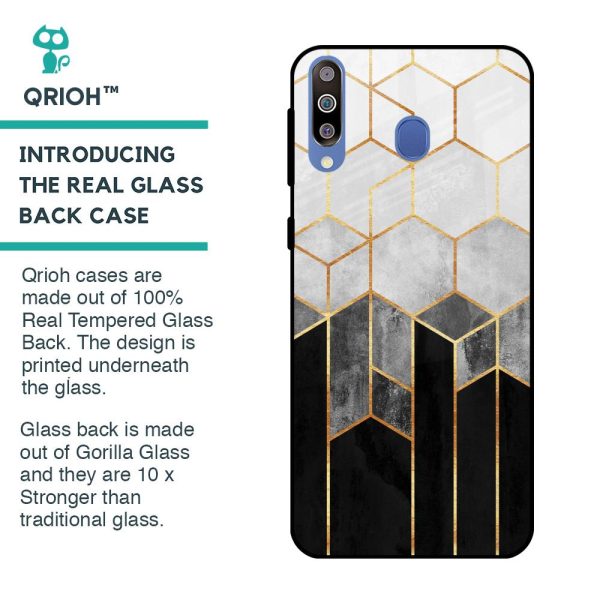 Tricolor Pattern Glass Case for Samsung Galaxy M40 For Cheap