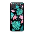 Tropical Leaves & Pink Flowers Glass Case for Samsung Galaxy A22 5G Online now