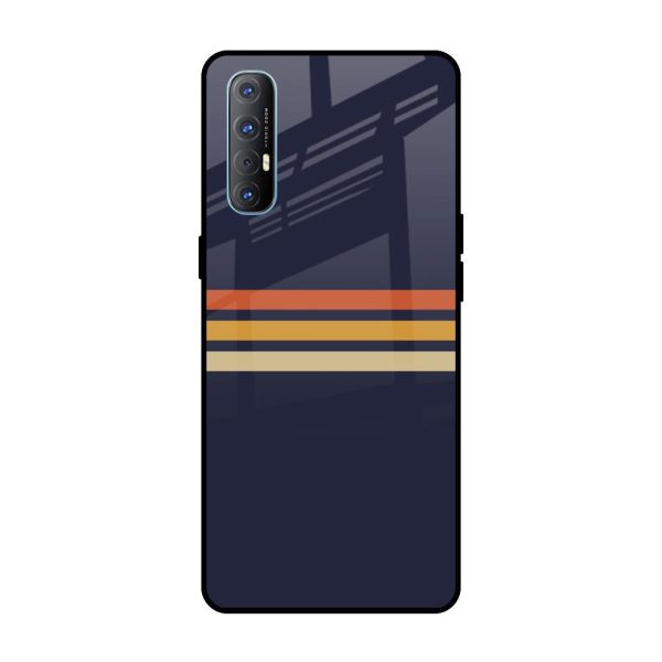 Tricolor Stripes Glass Case For Oppo Reno 3 Pro Discount