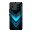 Vertical Blue Arrow Glass Case For Vivo V23 5G Online