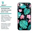 Tropical Leaves & Pink Flowers Glass case for iPhone SE 2022 Online