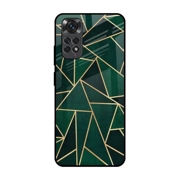 Abstract Green Glass Case For Redmi Note 11S on Sale