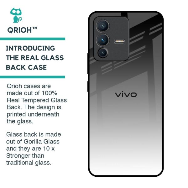 Zebra Gradient Glass Case for Vivo V23 Pro 5G Fashion