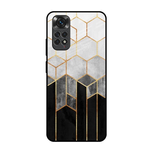 Tricolor Pattern Glass Case for Redmi Note 11 Online