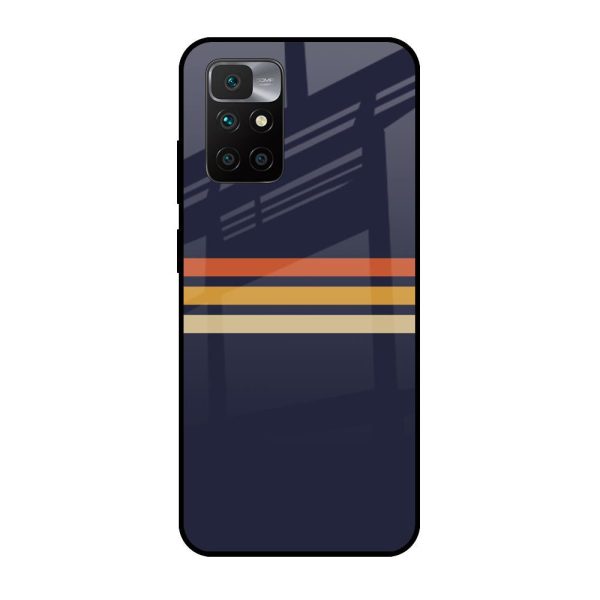 Tricolor Stripes Glass Case For Redmi 10 Prime Sale