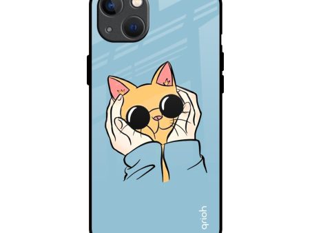 Adorable Cute Kitty Glass Case For iPhone 13 Online now