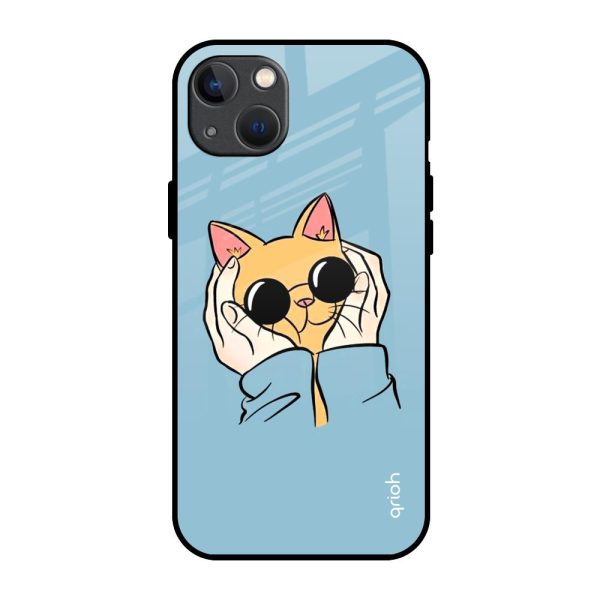 Adorable Cute Kitty Glass Case For iPhone 13 Online now