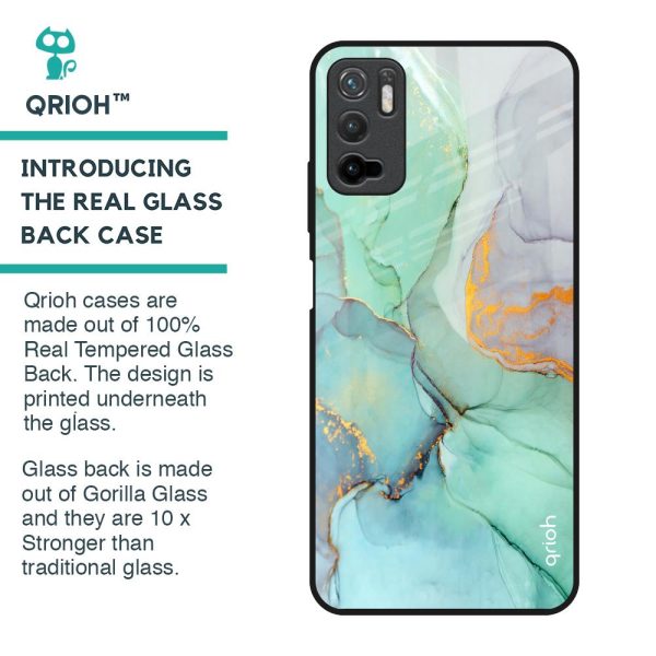 Green Marble Glass Case for Redmi Note 10T 5G Discount