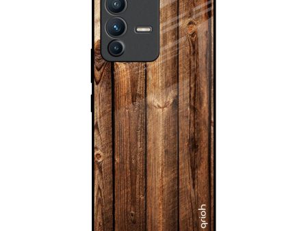 Timber Printed Glass Case for Vivo V23 5G Online Sale