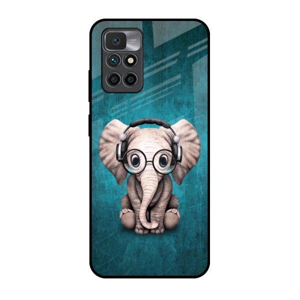 Adorable Baby Elephant Glass Case For Redmi 10 Prime Discount