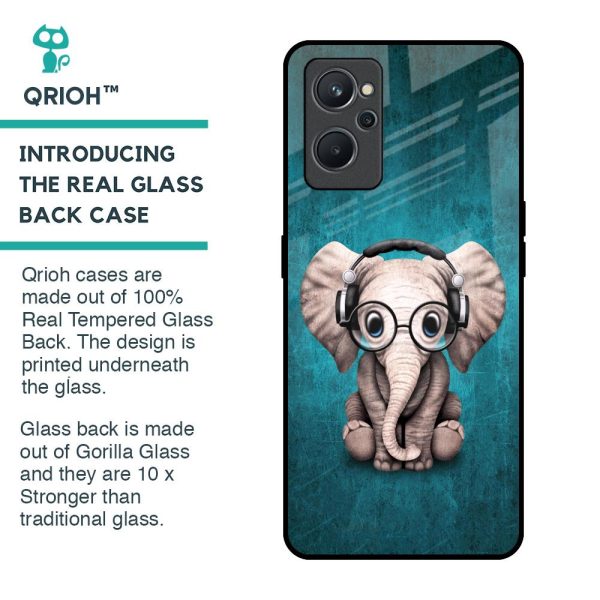 Adorable Baby Elephant Glass Case For Realme 9i Fashion