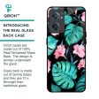 Tropical Leaves & Pink Flowers Glass Case for OnePlus Nord CE 2 5G Hot on Sale